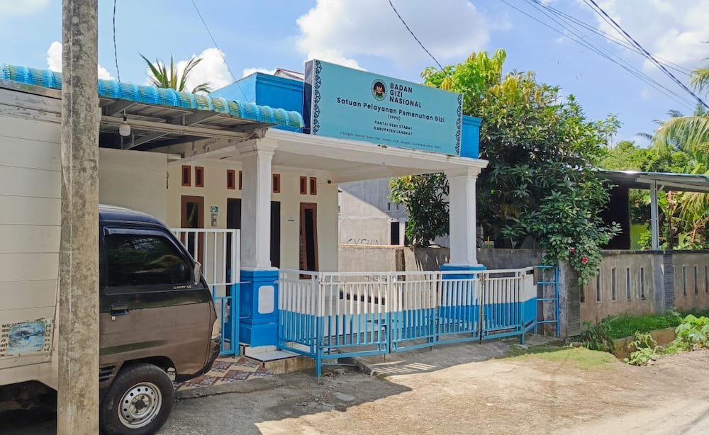 SPPG Pantai Gemi Stabat di Dusun IV Singlar, Desa Pantai Gemi, Kecamatan Stabat, Langkat yang limbahnya diduga mencemari lingkungan.
