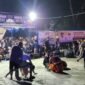 Pagelaran Seni Budaya dan Suoran Nusantara 2026 yang digelar Grup Kuda Lumping Singo Rawe di Lapangan Voli Tribun Stabat, Langkat.